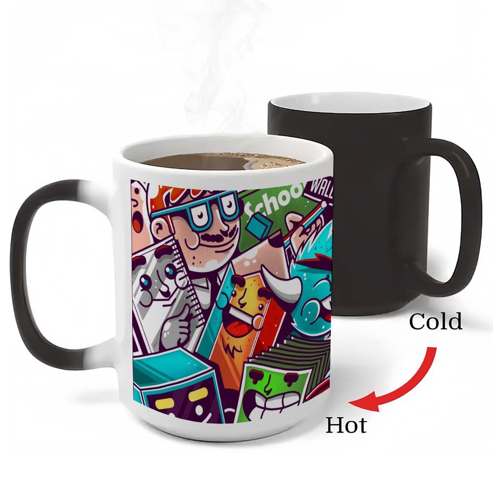 11OZ Color Changing Ceramic Coffee Cup Mug Microwave & Dishwasher Safe Customizable Family Gift for Birthday Holiday Mother's Day Christmas Valentine's Day Drinkware Tumbler Reuse Washable Reusable Camping Picnic Chair and Blanket SetCoffee Mug Tree with