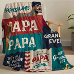 Protective Animal Bear Spliced Pattern Blanket Grpa's Gift to Grson Flannel One Piece Cozy Gift for Papa Camping Picnic Chair Set Ceramic Christmas Coffee Mug with Lid Tree Straw