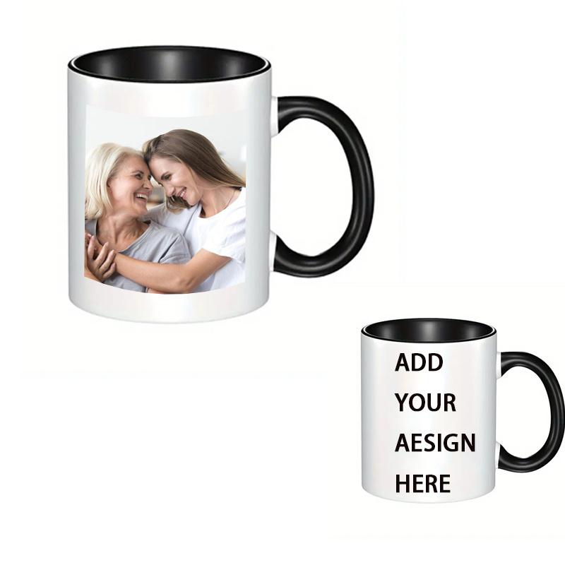 1pc Personalized Coffee Mug - Custom Photo, Text & Logo Mug 11oz, Reusable & Recyclable, H Wash Only, Customizable Gifts for Men & Women, Office Use, Holiday Souvenir, Custom Gift Mug | Photo Print Mug | Durable Camping Picnic Chair Blanket Set Ceramic Ch