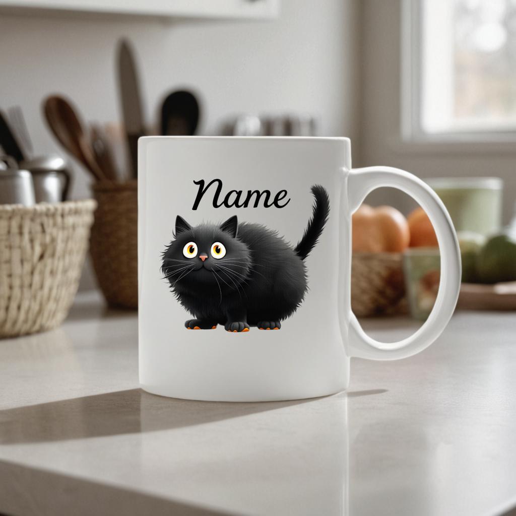 Personalized Cat Mug - Custom Name Print