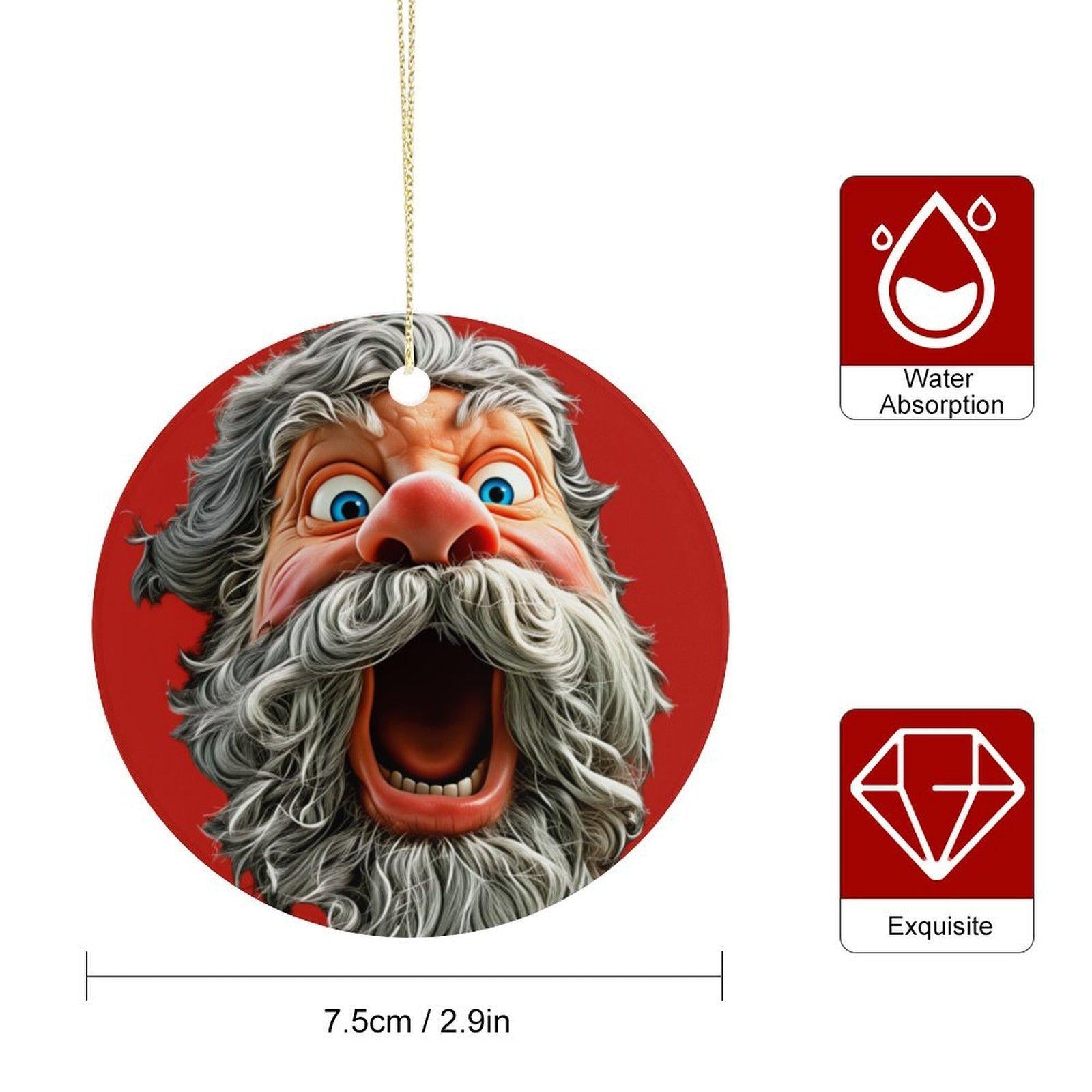 Christmas Ceramic Old Man Head Pendant Reusable Holiday Decoration Festive Decor for Christmas s Home Cars & Bags Unique Festive Theme Ceramic Ornament for Holiday Cheer Camping Picnic Chair and Blanket Set Mug with Straw