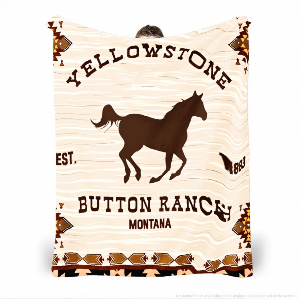 Southwestern Blanket - Vintage Horse Print