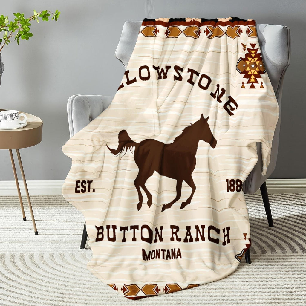 Southwestern Blanket - Vintage Horse Print