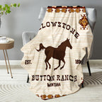 Southwestern Blanket - Vintage Horse Print