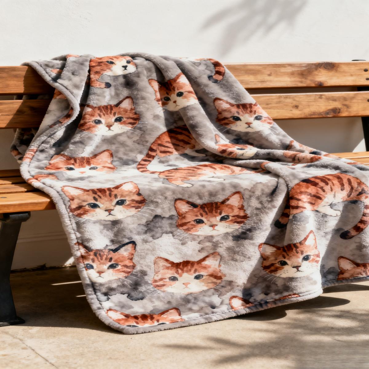 Home Aesthetic Pet Blanket Personalized Full Pet Image 290g Flannel 4 Sizes Ultra Soft Warm Machine Washable Cozy Cat Blanket for Emotional Connection