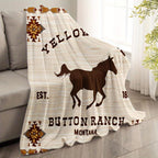 Southwestern Blanket - Vintage Horse Print