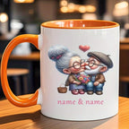 Personalized Grparents Romantic Kiss Ceramic Mug Custom Name Coffee Cup Heat Resistant Dishwasher Safe 7 Color Options Unique Gift for Father's Day Mother's Day Birthdays Durable Vibrant Design Grparents Gifts Sentimental Keepsake Camping Picnic Chair Bla