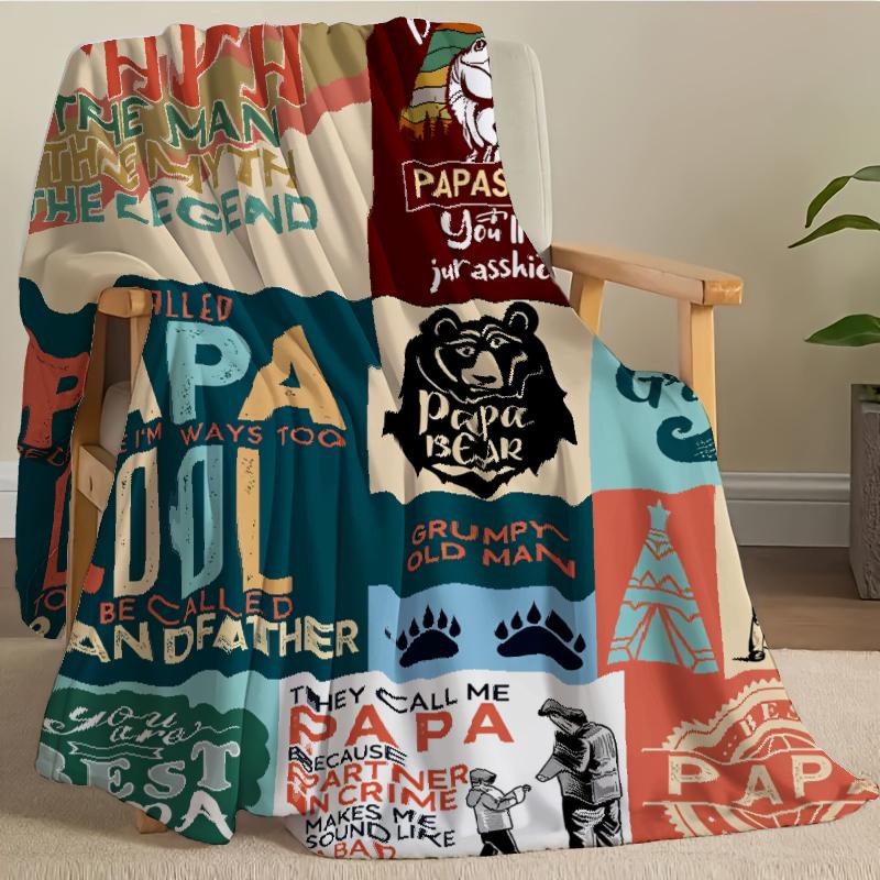 Papasaurus Blanket - Soft Flannel Throw