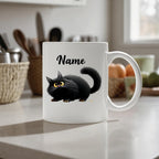 Custom Black Cat Mug - Ceramic Gift Cup