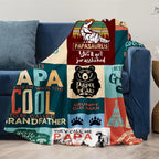 Papasaurus Blanket - Soft Flannel Throw