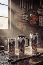 Personalized American Flag Tumbler with Eagle design