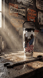 30oz patriotic stainless steel coffee cup for men