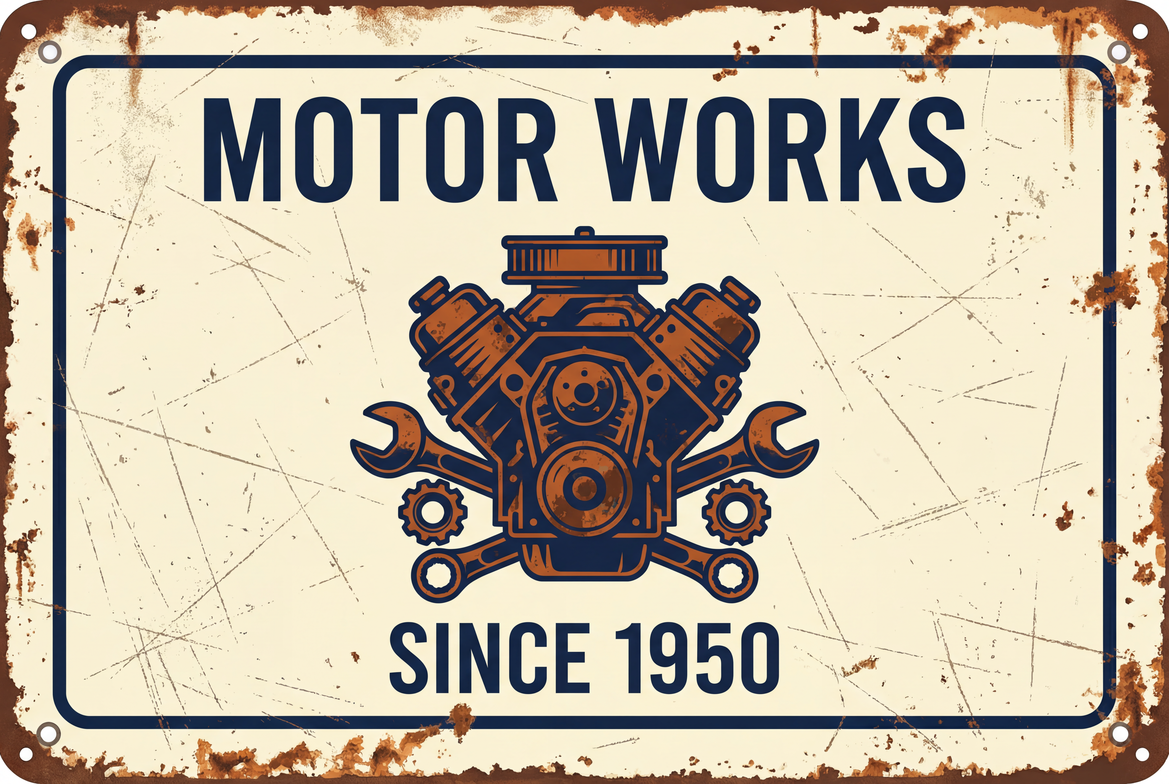 Personalized "Heritage Garage" Metal Sign - Custom Name & Year - Vintage Auto Repair Shop Decor - Heavy Duty Aluminum Gift for Mechanics