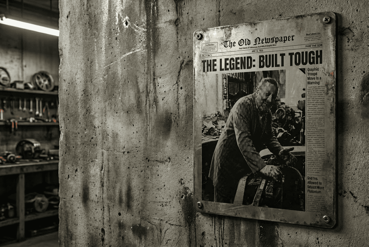 Personalized Vintage Newspaper Metal Sign – Custom Photo Garage Wall Art