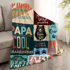 Protective Animal Bear Spliced Pattern Blanket Grpa's Gift to Grson Flannel One Piece Papasaurus Design Camping Picnic Chair Set Ceramic Christmas Coffee Mug with Lid Tree Straw