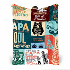 Protective Animal Bear Spliced Pattern Blanket Grpa's Gift to Grson Flannel One Piece Papasaurus Design Camping Picnic Chair Set Ceramic Christmas Coffee Mug with Lid Tree Straw