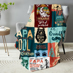 Protective Animal Bear Spliced Pattern Blanket Grpa's Gift to Grson Flannel One Piece Papasaurus Design Camping Picnic Chair Set Ceramic Christmas Coffee Mug with Lid Tree Straw