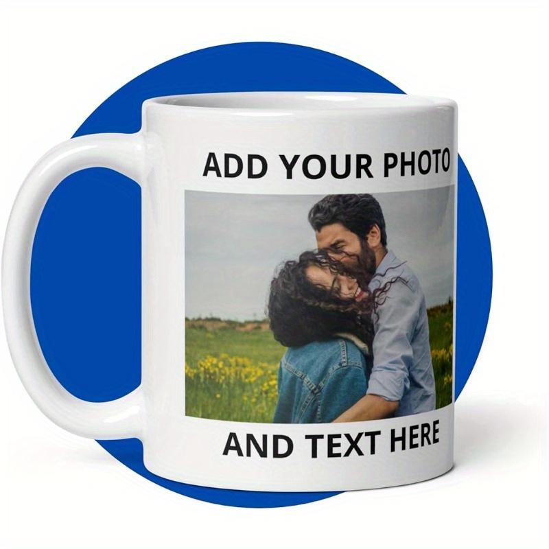 1pc Personalized Coffee Mug - Custom Photo, Text & Logo Mug 11oz, Reusable & Recyclable, H Wash Only, Customizable Gifts for Men & Women, Office Use, Holiday Souvenir, Custom Gift Mug | Photo Print Mug | Durable Camping Picnic Chair Blanket Set Ceramic Ch