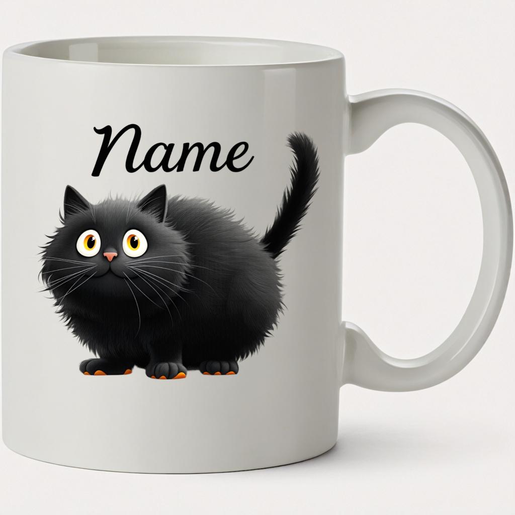 Personalized Cat Mug - Custom Name Print