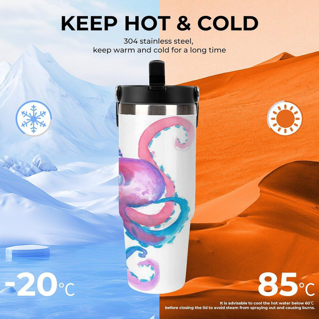 Octopus Travel Tumbler - Large Capacity Cup