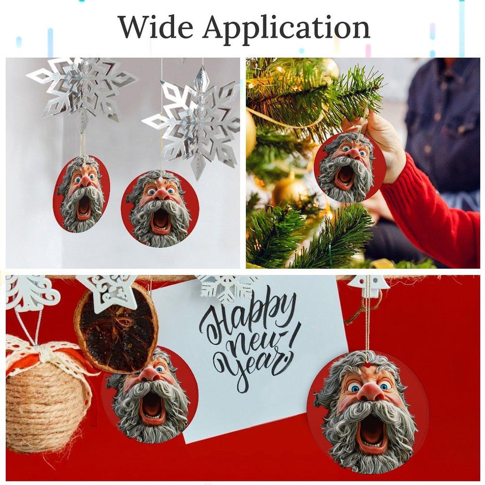 Christmas Ceramic Old Man Head Pendant Reusable Holiday Decoration Festive Decor for Christmas s Home Cars & Bags Unique Festive Theme Ceramic Ornament for Holiday Cheer Camping Picnic Chair and Blanket Set Mug with Straw