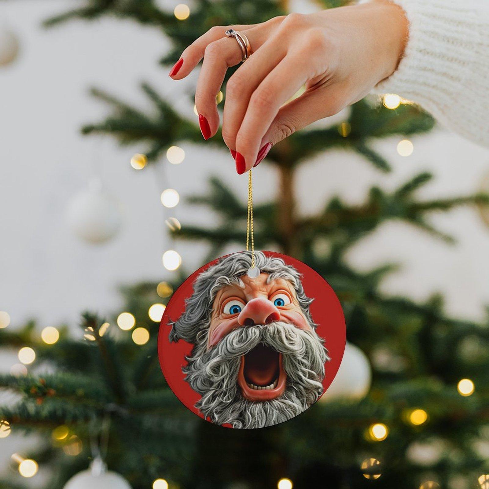 Christmas Ceramic Old Man Head Pendant Reusable Holiday Decoration Festive Decor for Christmas s Home Cars & Bags Unique Festive Theme Ceramic Ornament for Holiday Cheer Camping Picnic Chair and Blanket Set Mug with Straw