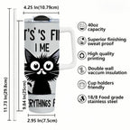 Black Cat Tumbler - 40oz Stainless Steel