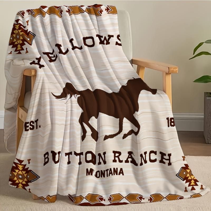 Southwestern Blanket - Vintage Horse Print