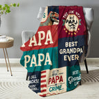 Protective Animal Bear Spliced Pattern Blanket Grpa's Gift to Grson Flannel One Piece Cozy Gift for Papa Camping Picnic Chair Set Ceramic Christmas Coffee Mug with Lid Tree Straw