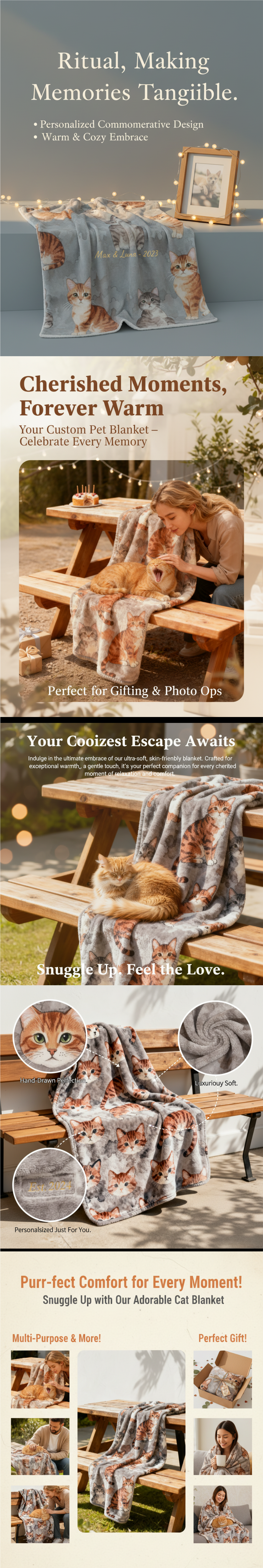 Custom Pet Blanket - Ultra Soft Fleece - Detail 1