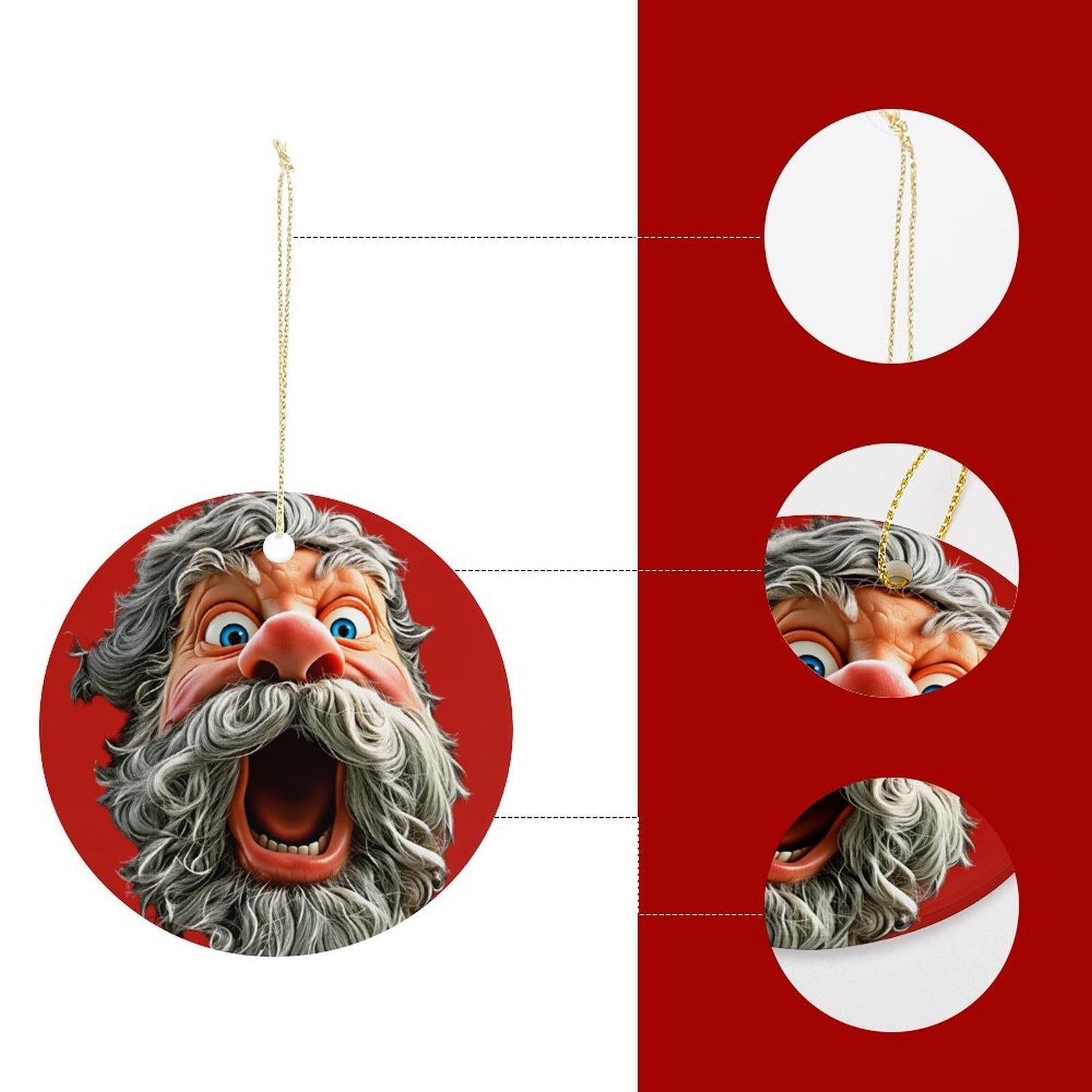 Christmas Ceramic Old Man Head Pendant Reusable Holiday Decoration Festive Decor for Christmas s Home Cars & Bags Unique Festive Theme Ceramic Ornament for Holiday Cheer Camping Picnic Chair and Blanket Set Mug with Straw